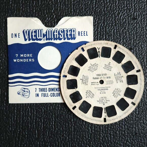 VINTAGE View Master Reel YOGI BEAR Patron of the Arts Full Colour Slide - Picture 1 of 4
